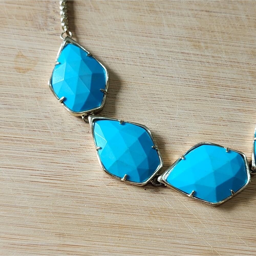 Kendra Scott Corley Conely connely? Necklace‎ gold and turquoise? - Picture 10 of 13